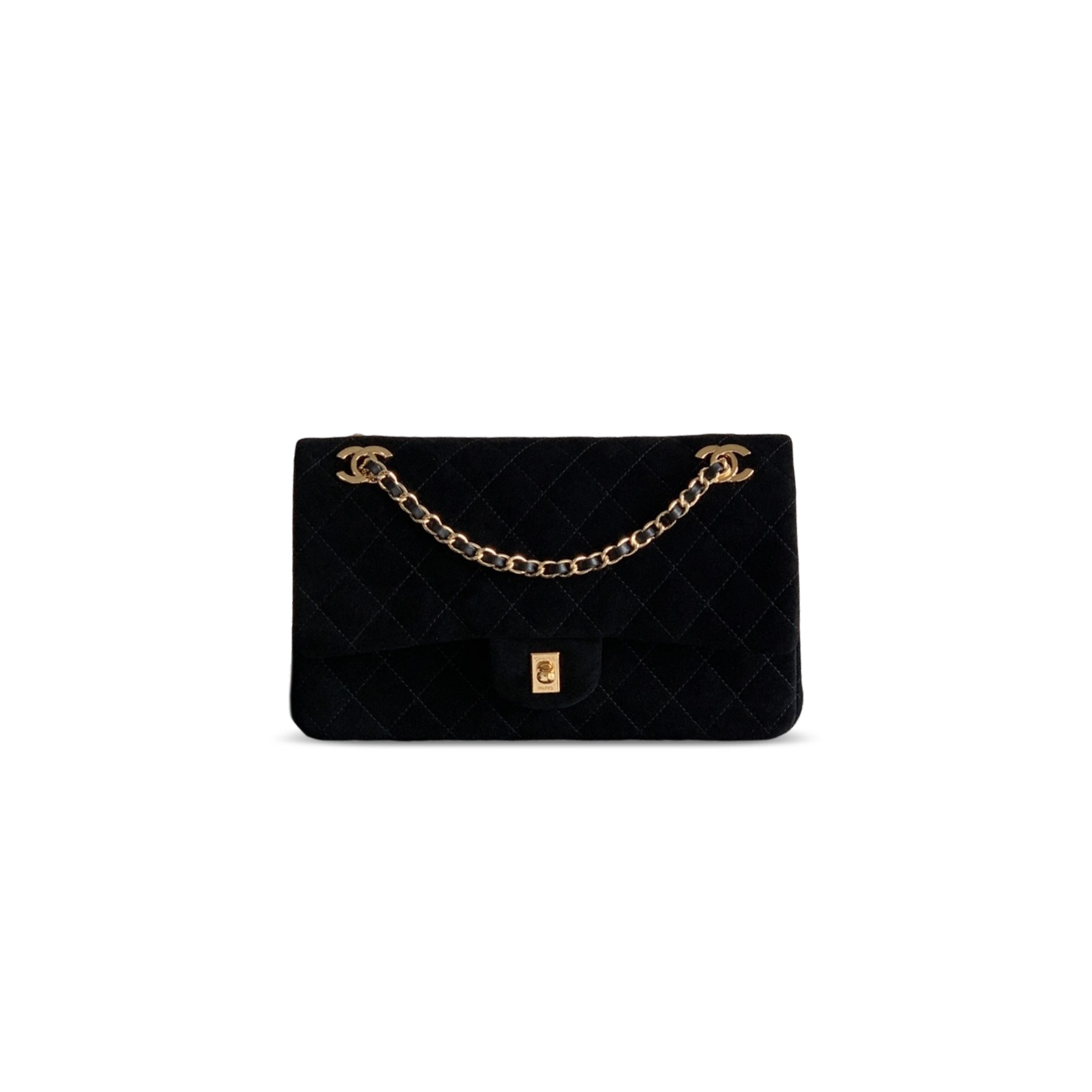 CHANEL 26A CLASSIC FLAP BAG SUEDE (22*14*10cm)